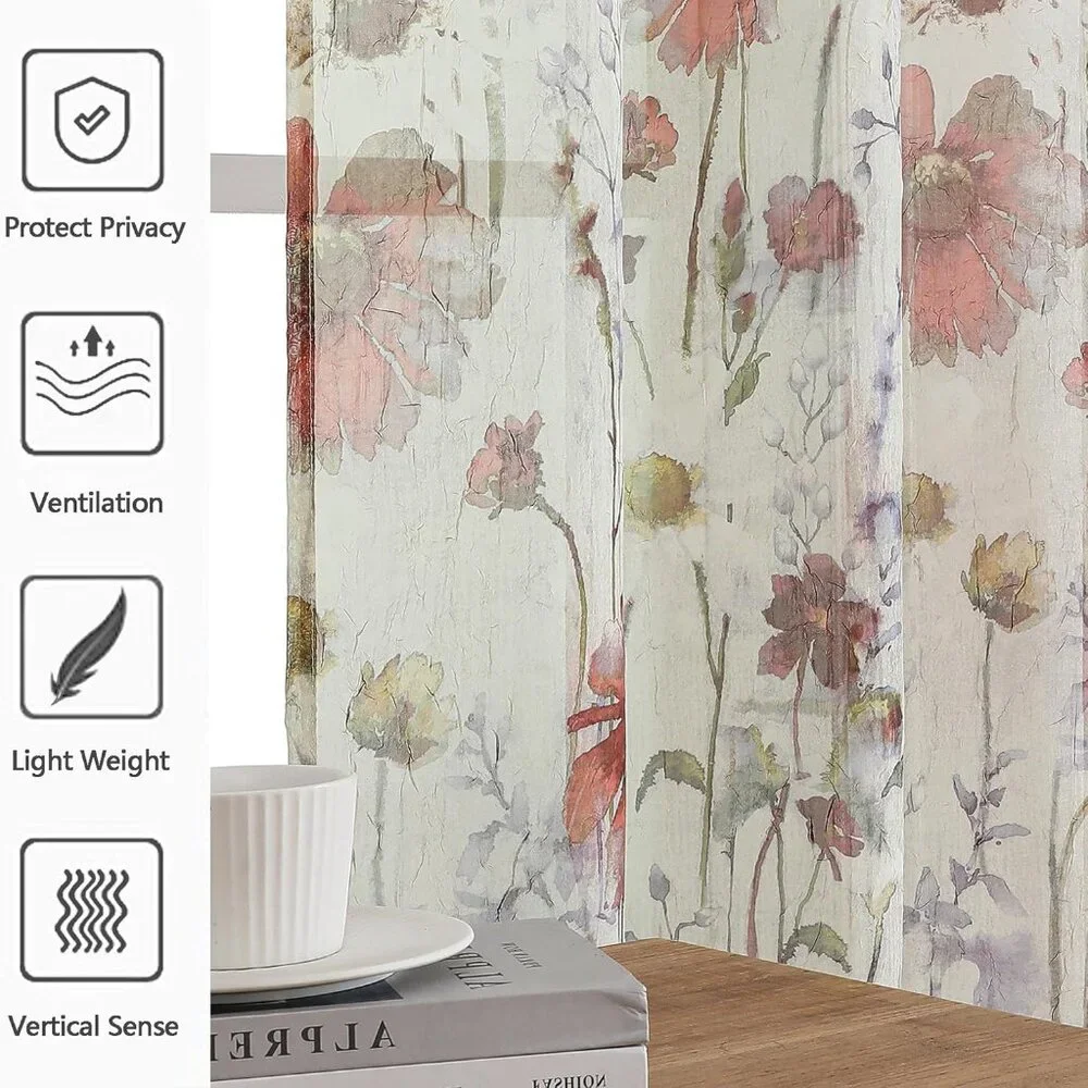 Crushed Sheer Curtains